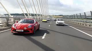 60th Anniversary of the Forth Road Bridge Marked by a Jim Clark race car crossing