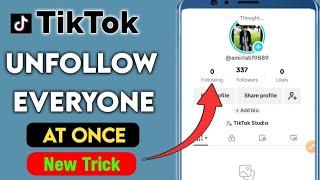 Tiktok Ke All Following Ko 1Click Me Unfollow Kaise Kare||How To Unfollow Everyone On Tiktok At Once