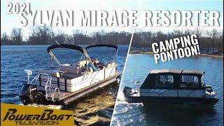 2021 Sylvan Mirage Resorter | Camping Pontoon Boat Test Drive | PowerBoat TV