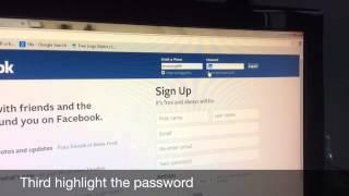 How to reveal password in facebook using inspect element