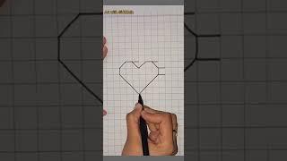 How to draw 3d heart - 3d drawing - 3d illusion #shorts #shortvideo #youtubeshorts #heartdrawing