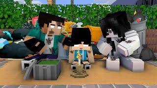 The Minecraft life of Herobrine Family and Heeko's Sad Birthday - Animation Monster School