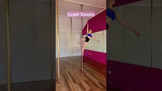 Cupid to Inside Leg Hang/Scorpio| Spinning Pole Combo | Spin Pole Intermediate #spinningpole #shorts