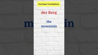 German Vocabulary #learngerman #germanlanguage #germanvocabulary #ytshots @germanlearnlanguage