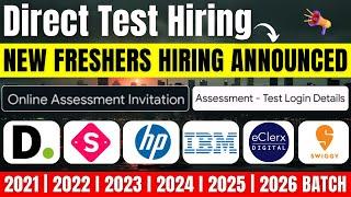 Direct Test Hiring | OFF Campus Drive | 2026, 2025, 2024, 2023 Batch | Fresher Jobs | Latest Hiring