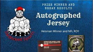 Giveaway winner and break results!! Wicked Autographed Jersey of Heisman Winner and ROY!