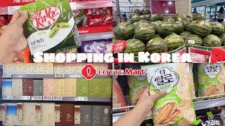 shopping in korea  lotte mart | groceries: fruits, snacks and more...