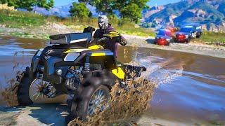 Monster Lifted Quad Bikes Embarrasses Cops in GTA 5 RP
