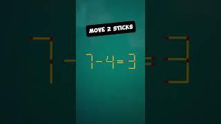 Move 2 sticks #puzzle #math #quiz