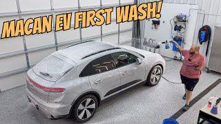 Porsche Macan EV First Wash & Paint Inspection Directly From The Factory!