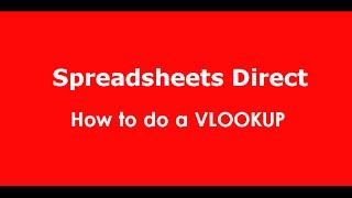 @Spreadsheetsdir Spreadsheets Direct - How to do a VLOOKUP in Excel Tutorial