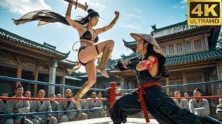 The Japanese army set up a fighting arena, and the Kung Fu girl defeated them in three moves