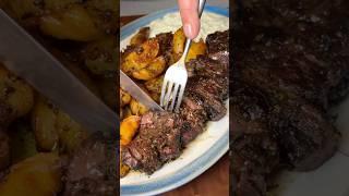 BEEF SKEWERS + LEMON POTATOES + TZATZIKI