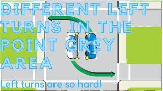 Different left turns in the Point Grey area - Class 7 & 5 - SenSen Driving School