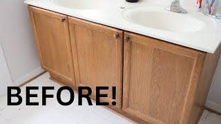 How to Paint a Bathroom Vanity (No Sanding!) - Thrift Diving