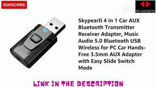 Skypearll Car AUX Bluetooth Transmitter Receiver Adapter, Music Audio 5 0 Bluetooth USB Wireless