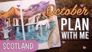 OCTOBER Bullet Journal Setup PLAN WITH ME Scotland Theme Part 1 