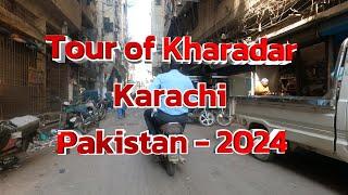 4K (ULTRA HD) A Tour of the mad streets in Kharadar - Karachi City (Pakistan) on a bike