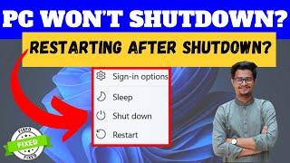 Fix Windows Won't Shutdown | Restart Automatically After Shutdown