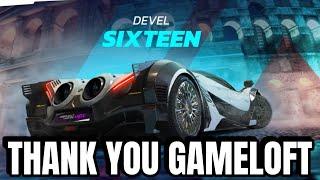 Asphalt 9 Legends Unite Devel Sixteen Key Gauntlet Coins Division Garage level 60 Unite Fund