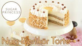 Unwiderstehliche Nuss Eierlikör Torte | Nuss Baileys Torte | Rezept von Sugarprincess