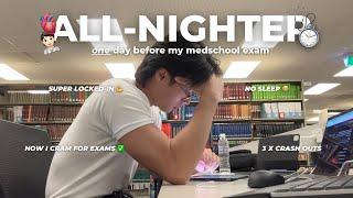 I PULLED AN ALL-NIGHTER FOR MY MEDSCHOOL EXAM || cramming | super stressful | studyyy // PETER LE