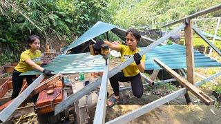 Girl dismantles collapsed house, restores house from old to new P3 - lives alone in the forest