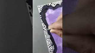 Moonlight with scenery spill painting #shorts