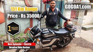 Hero Splendor Electric Bike Ride Review | Conversion Kit | GoGoA1 | Price, Feature, Range, Top Speed