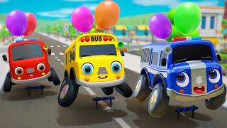 Wheels On The Bus Go To Town | Wheels Vehicle Song | Nursery Rhymes & Kids Songs - Baby Car Songs TV