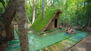 Building a Primitive House With the most Beautiful Around Bamboo Swimming Pool