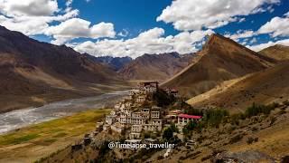 Key Gompa, Key Monastery, Key, Himachal Pradesh, India Time-lapse