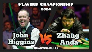 John Higgins vs Zhang Anda - Players Championship Snooker 2024 - Quarter-Final Live (Full Match)