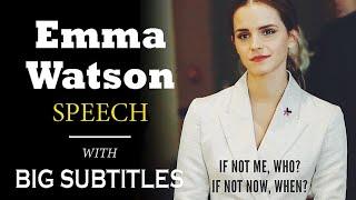 Emma Watson's Speech on Gender Equality | ENGLISH SPEECH with BIG Subtitles
