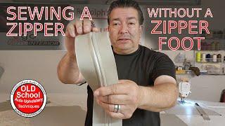 How To sew a zipper without a zipper foot featuring The sewing singer