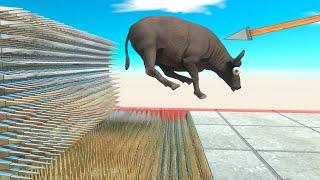 Jump Over 5 Obstacles and Dodge the Ballista - Animal Revolt Battle Simulator