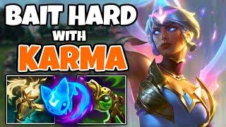 This KARMA MID build makes her a MASSIVE BAITER (Perma-healing tanky build) - League of Legends