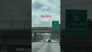 Driving On GA-400 S, Atlanta, Georgia