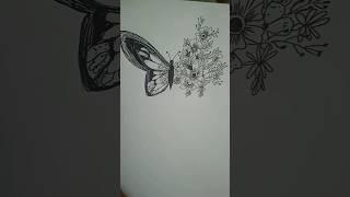 butterfly  || simple drawing || just in minutes||            #letsexplore #drawing #art #arte