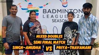  Mixed Doubles Semi-Final Clash | Singh-Amudha  Priya-Thavamani | MBL 2024 Season #youtube