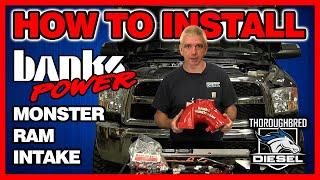 HOW TO Install a BANKS Monster-Ram Intake on a Dodge Cummins 6.7L #diesel #cummins #intake #fyp