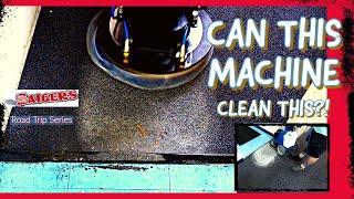 Can You Really Clean This TRASHED Greasy Manufactuing plant carpet with this VLM Machine?