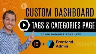 Elementor Frontend Dashboard with Frontend Admin - Categories and Tags Page