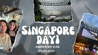 Singapore Tour Day 1 | Changi Airport | Hotel Boss | Bugis Street | Travel Guide | Marbee Fam Vlog