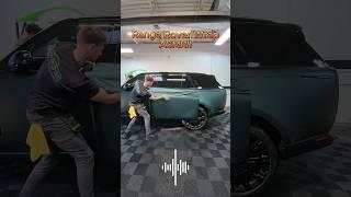 Wrapping this Range Rover in Vinyl Frog Matte Metallic Hunter Green  #asmr #asmrsounds #wrap