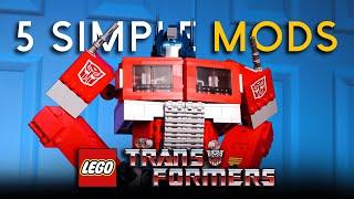 5 SIMPLE Mods You Should Do To Your LEGO Optimus Prime Transformers Set [10302] [4K]