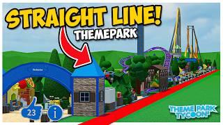 I Built a STRAIGHT LINE Theme Park in Theme Park Tycoon 2!