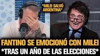 FANTINO SE EMOCIONÓ CON MILEI A UN AÑO DE LAS ELECCIONES