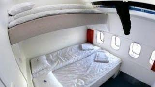 Hostel on an Airplane! Jumbo Stay Room Tour @Arlanda Airport, Stockholm Sweden