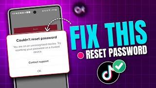 How To Fix "Couldn't Reset Password" on TikTok Android | Fix TikTok Login Issues